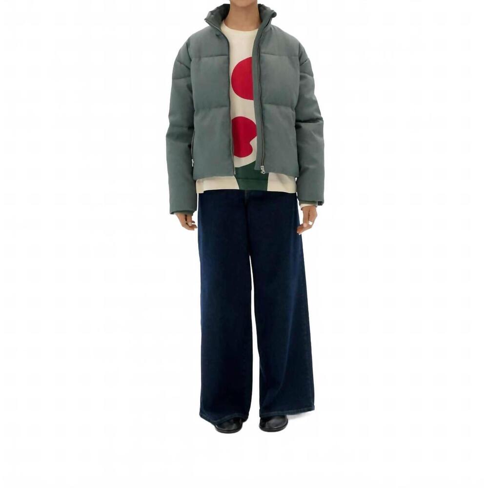 NEW THINKING MU gemma quilted jacket in green